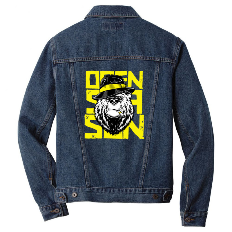 King Bear Men Denim Jacket by Disgus_Thing | Artistshot