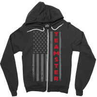 Teamster American Flag Patriotic Truck Driver Us Trucking Pullover Hoo Zipper Hoodie | Artistshot