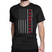 Teamster American Flag Patriotic Truck Driver Us Trucking Pullover Hoo Classic T-shirt | Artistshot