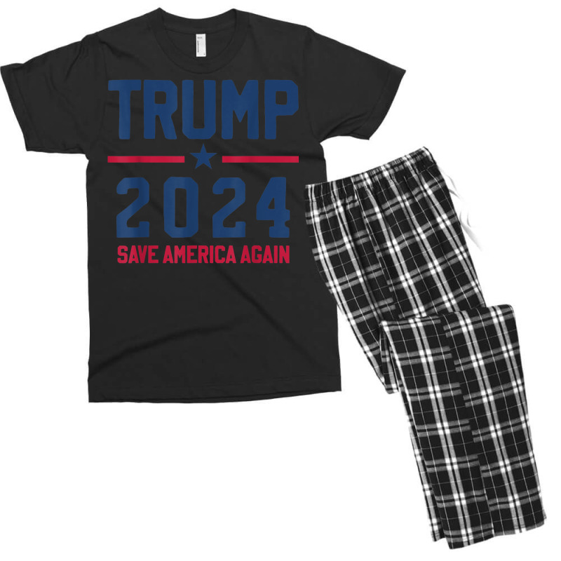 Trump 2024   Save America Again   Pro Trump Men's T-shirt Pajama Set | Artistshot