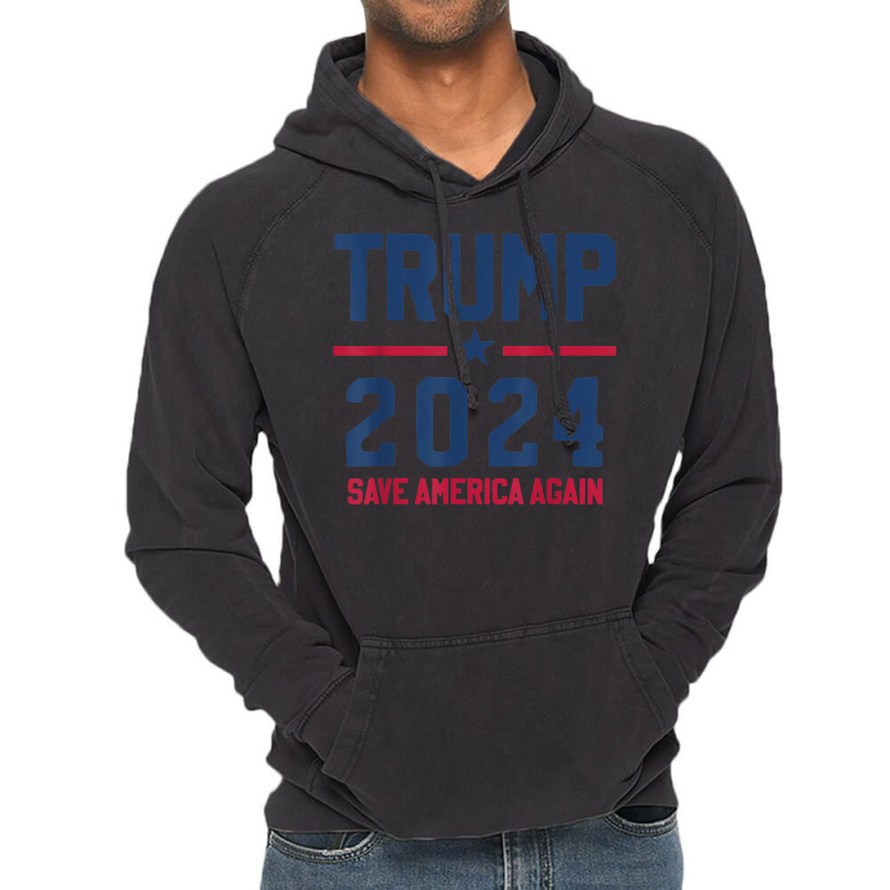 Trump 2024   Save America Again   Pro Trump Vintage Hoodie | Artistshot