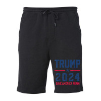 Trump 2024   Save America Again   Pro Trump Fleece Short | Artistshot