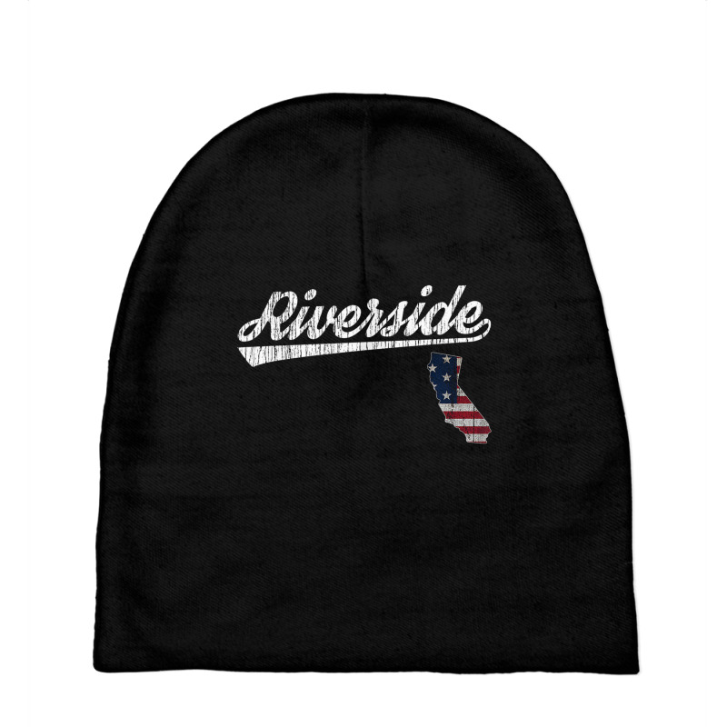 Retro Riverside California Usa Flag T Shirt Baby Beanies by cm-arts | Artistshot