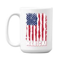 American Flag, American Flag Vintage, American Flag Art, American Flag 15 Oz Coffee Mug | Artistshot