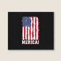 American Flag, American Flag Vintage, American Flag Art, American Flag Landscape Canvas Print | Artistshot