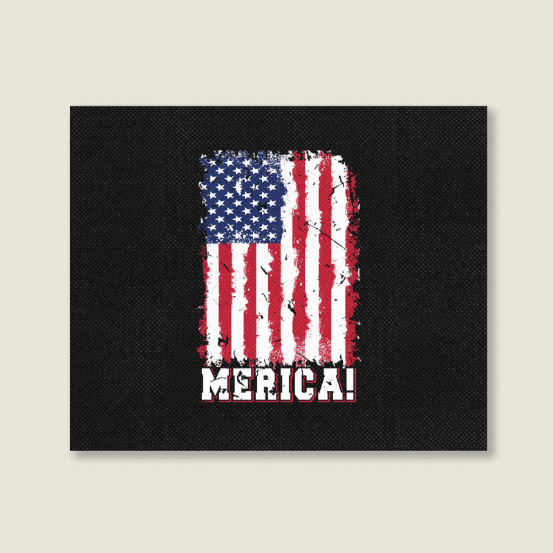 American Flag, American Flag Vintage, American Flag Art, American Flag Landscape Canvas Print | Artistshot