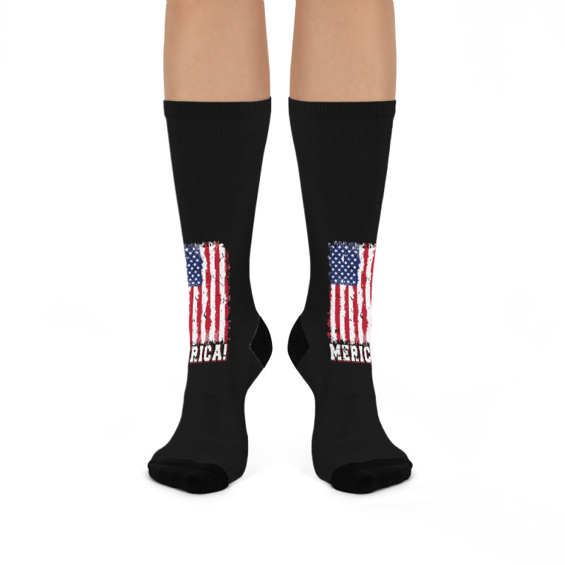 American Flag, American Flag Vintage, American Flag Art, American Flag Crew Socks | Artistshot