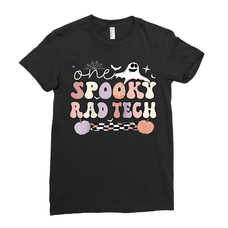 Spooky Radiology Tech Halloween Rad Technologist Rad Tech Raglan Baseb Ladies Fitted T-Shirt by homyfelaego | Artistshot