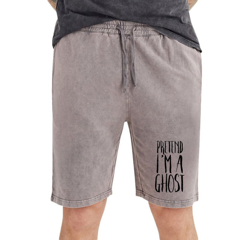 Pretend Im A Ghost Funny Halloween Costume Men Women Kids Vintage Short | Artistshot