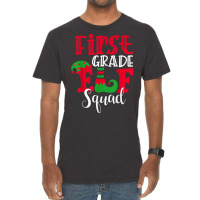 Elf Squad Fifth Grade Christmas Teacher Top Elf Squad Xmas Vintage T-shirt | Artistshot