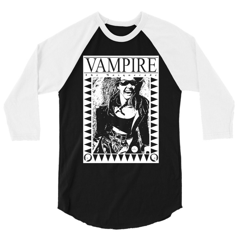 Retro Vampire The Masquerade Fitted 3/4 Sleeve Shirt by cm-arts | Artistshot