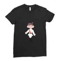 Roman Sanders Cartoon Standing Ladies Fitted T-shirt | Artistshot