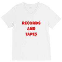 Records And Tapes V-neck Tee | Artistshot