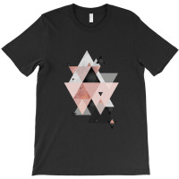 Geometric Compilation In Rose Gold And Blush Pink T-shirt | Artistshot