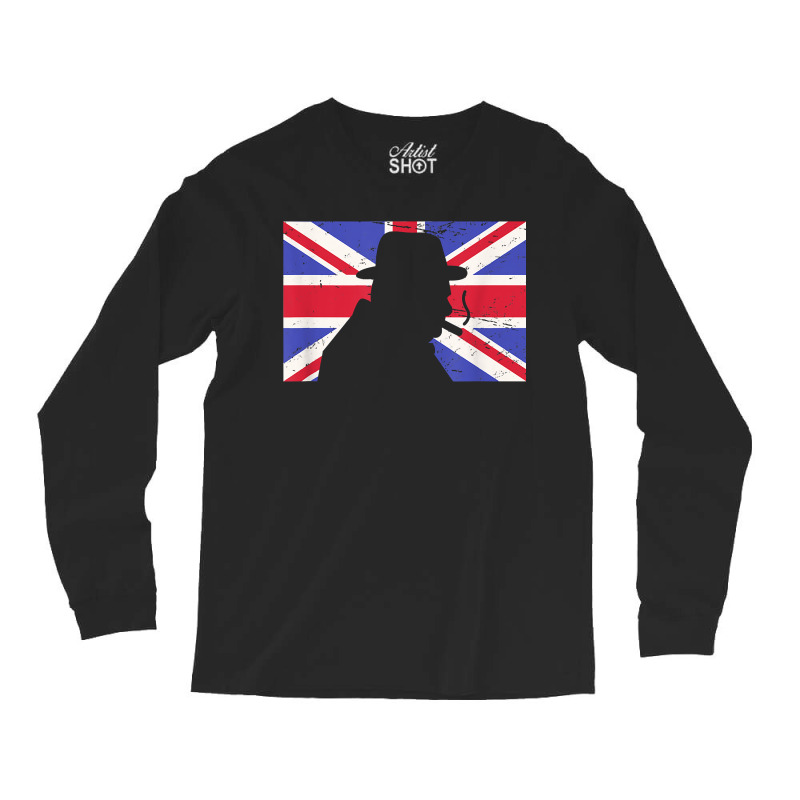 Winston Churchill Wwii Battle Of Britain Uk Flag Long Sleeve Shirts | Artistshot