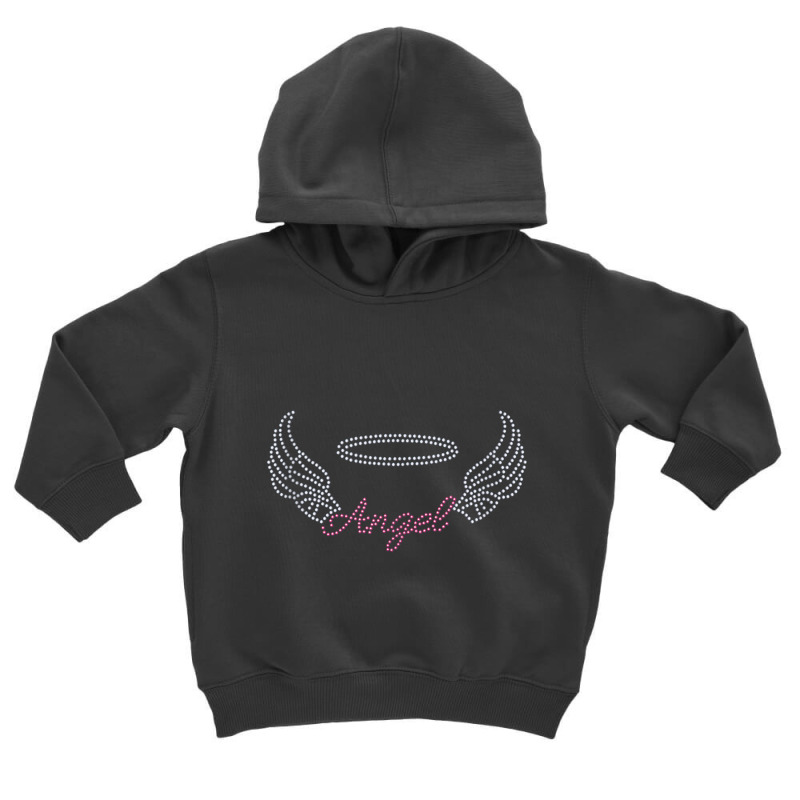 Angel With Wings Bling Rhinestone Diamante Embellished Tank Top Toddler Hoodie by cm-arts | Artistshot