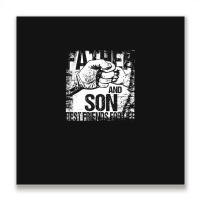 Father And Son Best Friends For Life Fist Bump Metal Print Square | Artistshot