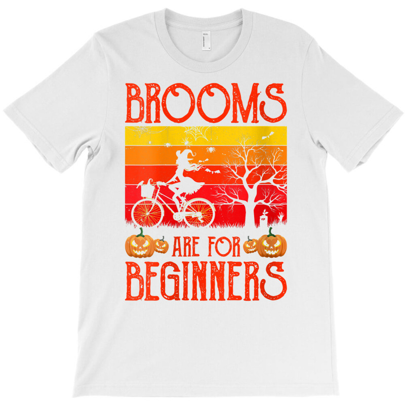 Womens Brooms Are For Beginners Bicycle Shirt Witch Halloween 2022 V N T-shirt | Artistshot