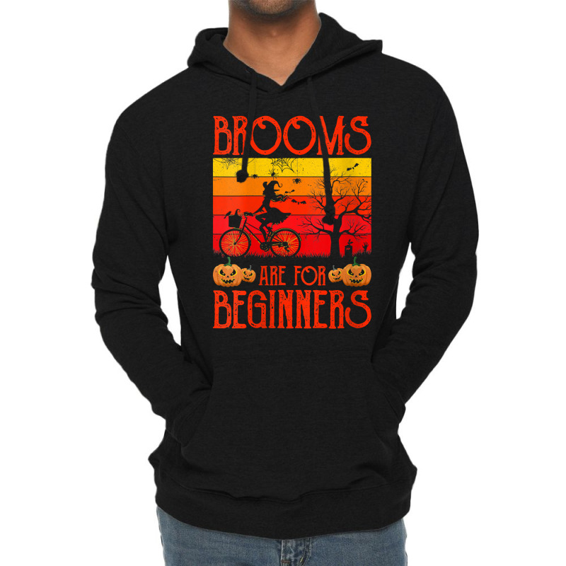 Womens Brooms Are For Beginners Bicycle Shirt Witch Halloween 2022 V N Lightweight Hoodie | Artistshot