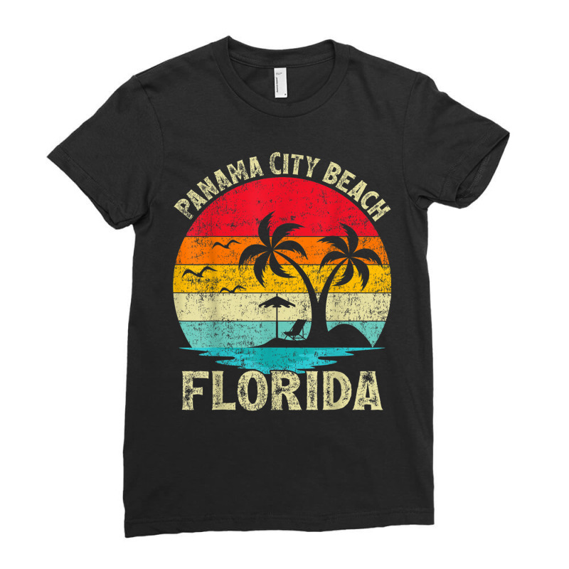 Family Vacation Vintage Retro Florida Panama City Beach T Shirt Ladies Fitted T-Shirt by cm-arts | Artistshot