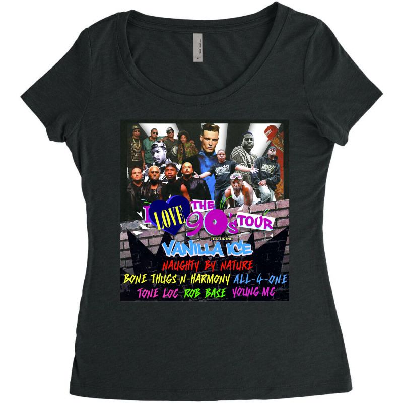 Vanilla Ice I Love The 90s 2021 Summer Tour Classic Women's Triblend Scoop T-shirt by cm-arts | Artistshot