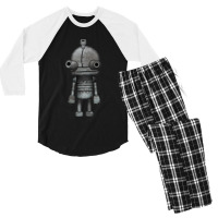 Machinarium Little Robot Classic Men's 3/4 Sleeve Pajama Set | Artistshot