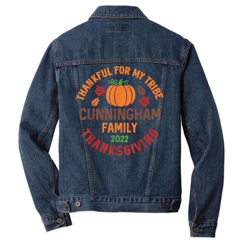 Cunningham Family Thanksgiving 2022   Thankful For My Tribe Men Denim Jacket by Posh | Artistshot