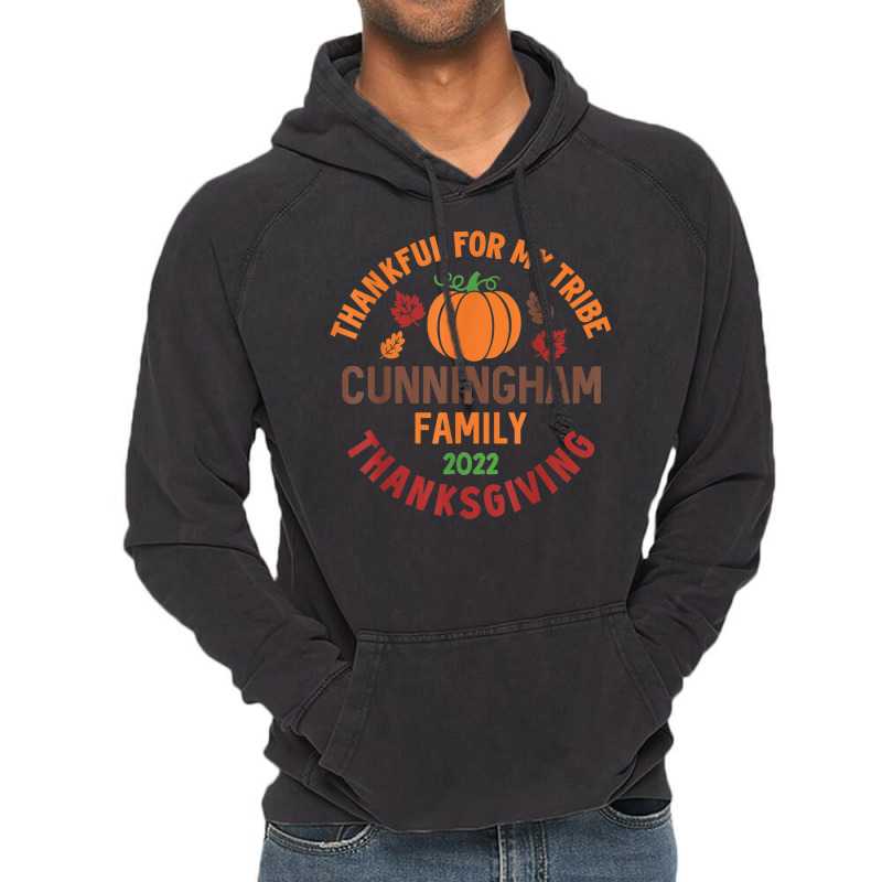 Cunningham Family Thanksgiving 2022   Thankful For My Tribe Vintage Hoodie by Posh | Artistshot