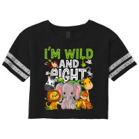 I'm Wild And Eight Zoo Birthday Family Safari Jungle Party Scorecard Crop Tee | Artistshot