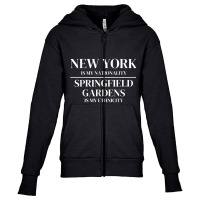 Springfield Gardens New York Is My Nationality Ethnicity T Shirt Youth Zipper Hoodie | Artistshot