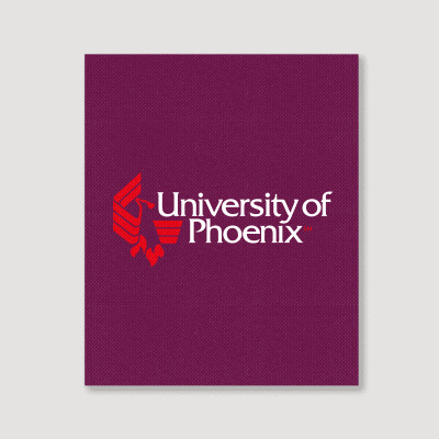University Of Phoenix   White Red Portrait Canvas Print Designed By Balqis Tees