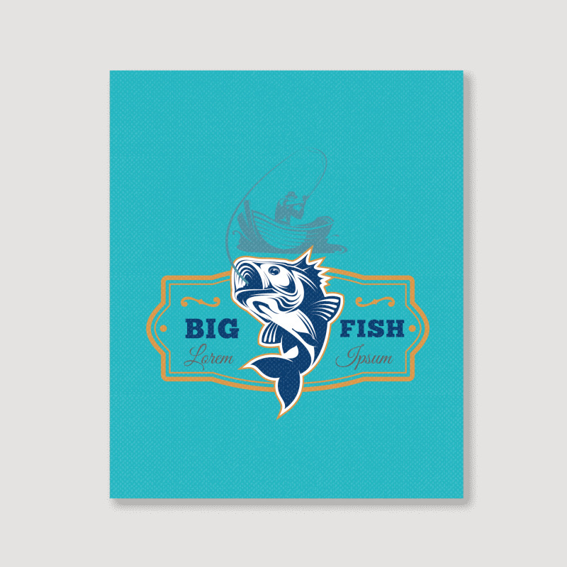 Big Fish Vector Portrait Canvas Print by ZhannaArt | Artistshot