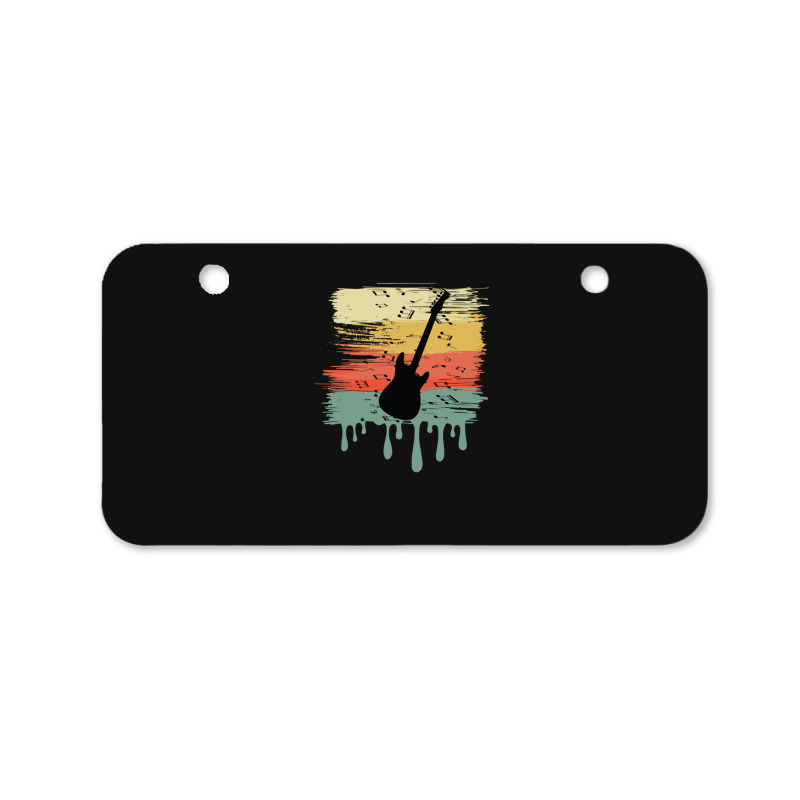 Bass Guitar Vintage Dripping Bicycle License Plate | Artistshot