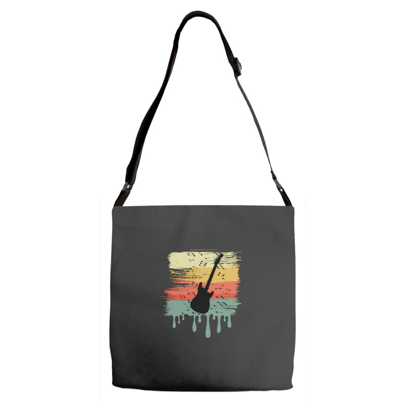 Bass Guitar Vintage Dripping Adjustable Strap Totes | Artistshot