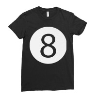 Black Billiard 8 Eight Ball Lazy Halloween Costume Funny Premium Ladies Fitted T-shirt | Artistshot