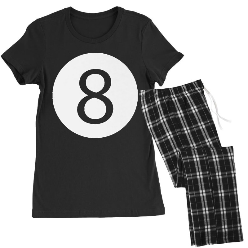 Black Billiard 8 Eight Ball Lazy Halloween Costume Funny Premium Women's Pajamas Set by RogerKyleFox | Artistshot