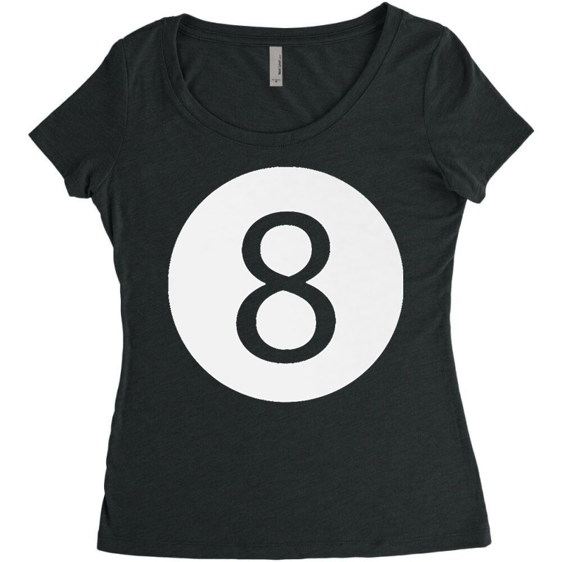 Black Billiard 8 Eight Ball Lazy Halloween Costume Funny Premium Women's Triblend Scoop T-shirt by RogerKyleFox | Artistshot