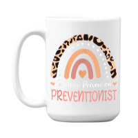 Infection Prevention Preventionist Leopard Rainbow T Shirt 15 Oz Coffee Mug | Artistshot