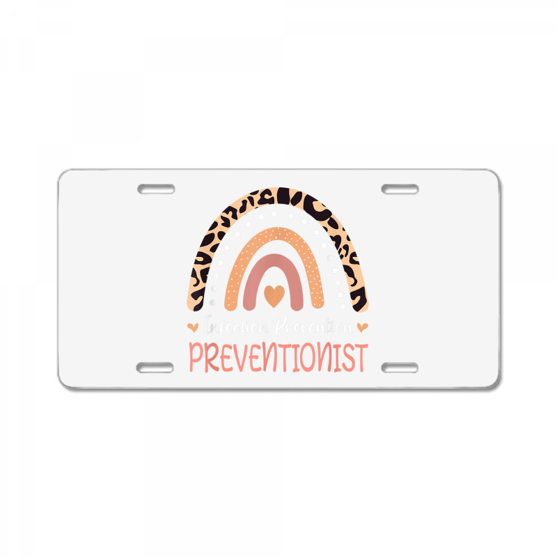 Infection Prevention Preventionist Leopard Rainbow T Shirt License Plate | Artistshot