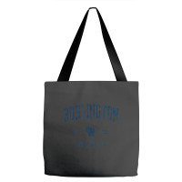 Burlington Wisconsin Wi Vintage Athletic Navy Sports Design Tote Bags | Artistshot