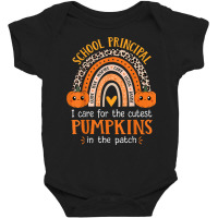 School Principal Rainbow Leopard Halloween Cutest Pumpkins Baby Bodysuit | Artistshot