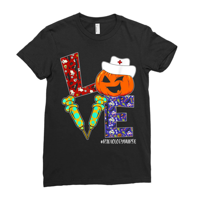 Love Radiology Nurse Life Nurse Halloween Scary Pumpkin Ladies Fitted T-Shirt by Outpost | Artistshot