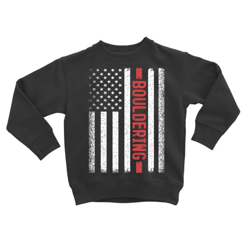 Bouldering American Flag, Bouldering American Flag Art, Bouldering Ame Toddler Sweatshirt | Artistshot