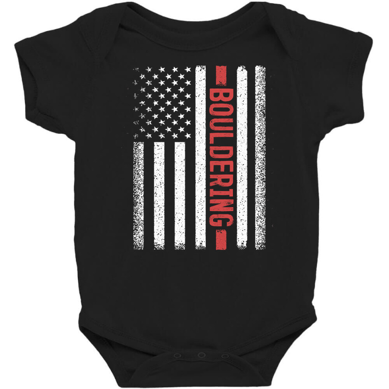 Bouldering American Flag, Bouldering American Flag Art, Bouldering Ame Baby Bodysuit | Artistshot