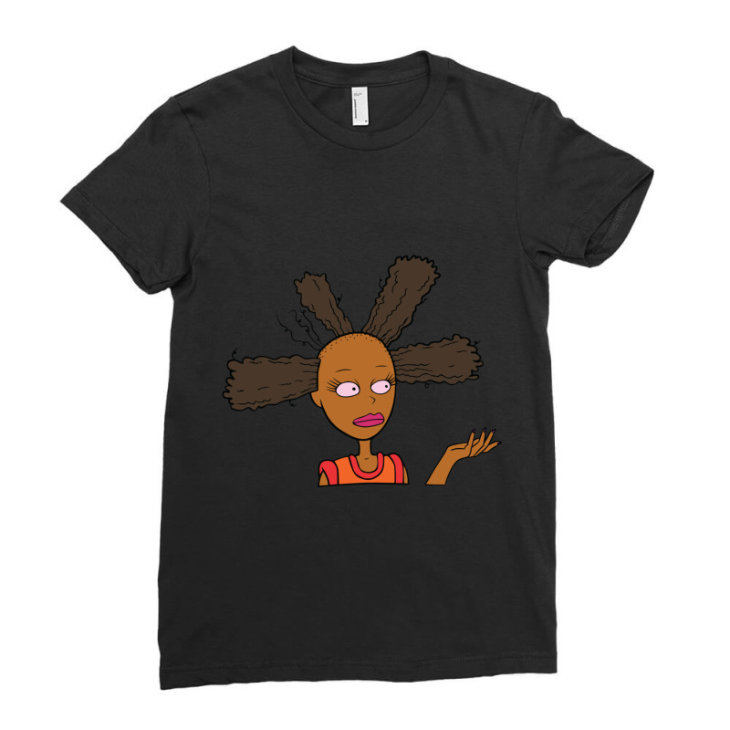 Black Cynthia Rugrats Original Digital Artwork Ladies Fitted T-Shirt by NADLIEDUMAS | Artistshot