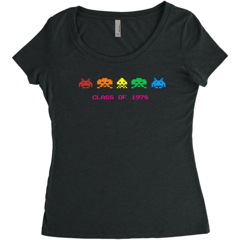 Space Invaders - Class Of 1978 Women's Triblend Scoop T-shirt by KennethSteele | Artistshot