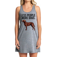 Less People More Dogs Chesapeake Bay Retriever Introvert Fun Tank Dress | Artistshot