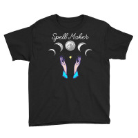 Spell Maker Pagan Witch Moon Phases Halloween Youth Tee | Artistshot