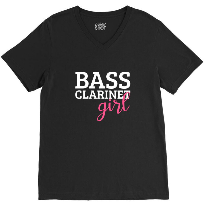 Bass Clarinet Girl1 V-neck Tee | Artistshot