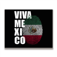 Viva Mexico, It's In My Dna Mexican Fingerprint Independance T Shirt Metal Print Horizontal | Artistshot